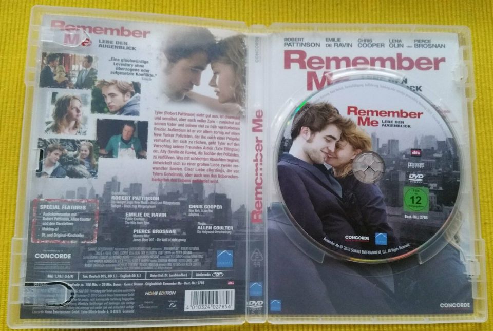 DVD „Remember Me – Lebe den Augenblick“  Liebesfilm * Drama in Römhild