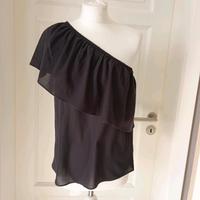 Volant Bluse von H&M Shirt Volantbluse schwarz Bayern - Vaterstetten Vorschau