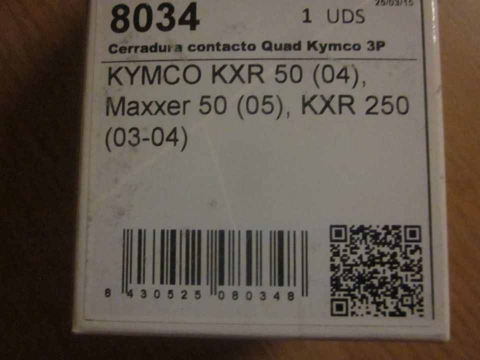 KYMCO KXR 50 250 Maxxer 50 Zündschloss Vicma 8034 NEU in Illertissen