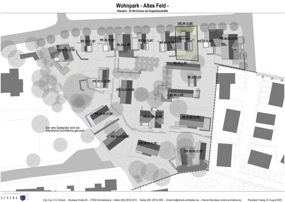 Kleines Baugrundstück für ein Wohnhaus als Doppelhaushälfte mit Baugenehmigung in Schmallenberg