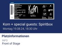 2 Korn Front of the Stage Tickets, Bonn 19.08 Nordrhein-Westfalen - Gladbeck Vorschau