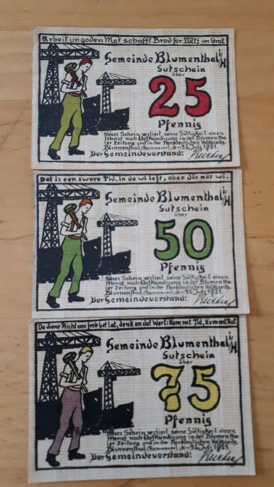 Notgeld Geldscheine Banknoten Papiergeld 20er Jahre AW 26 in Viersen