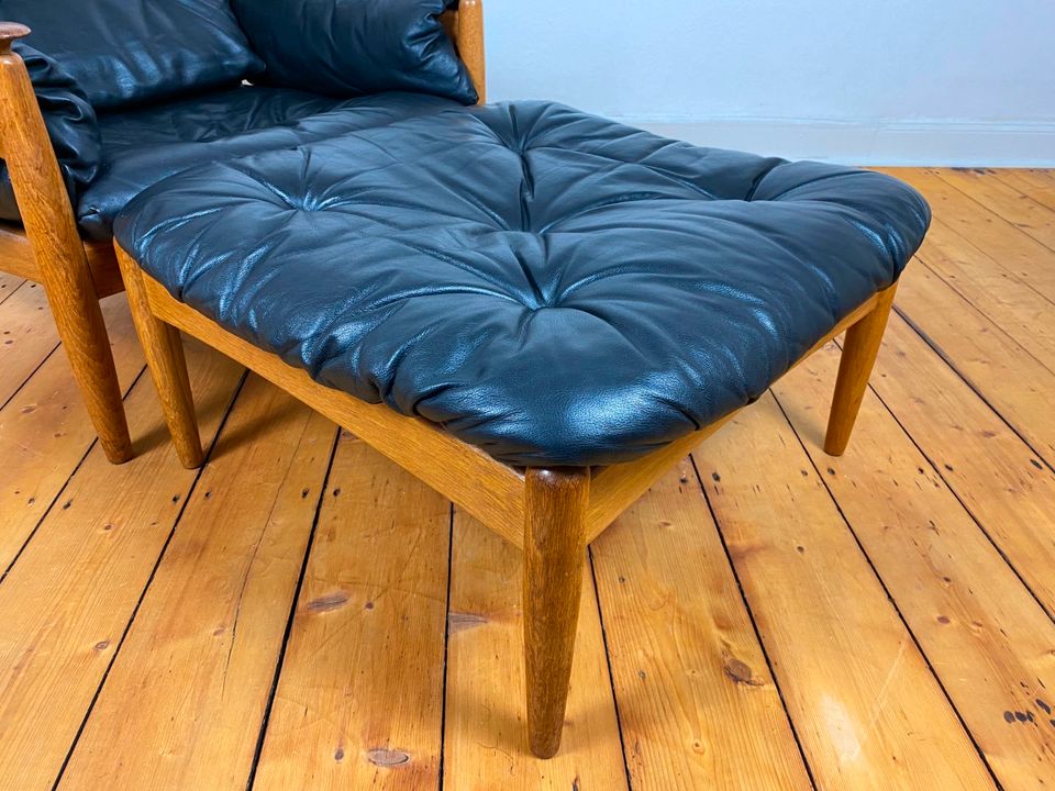 Mid Century Lounge Chair + Fußhocker Eric Merthen Vintage Sessel in Wuppertal