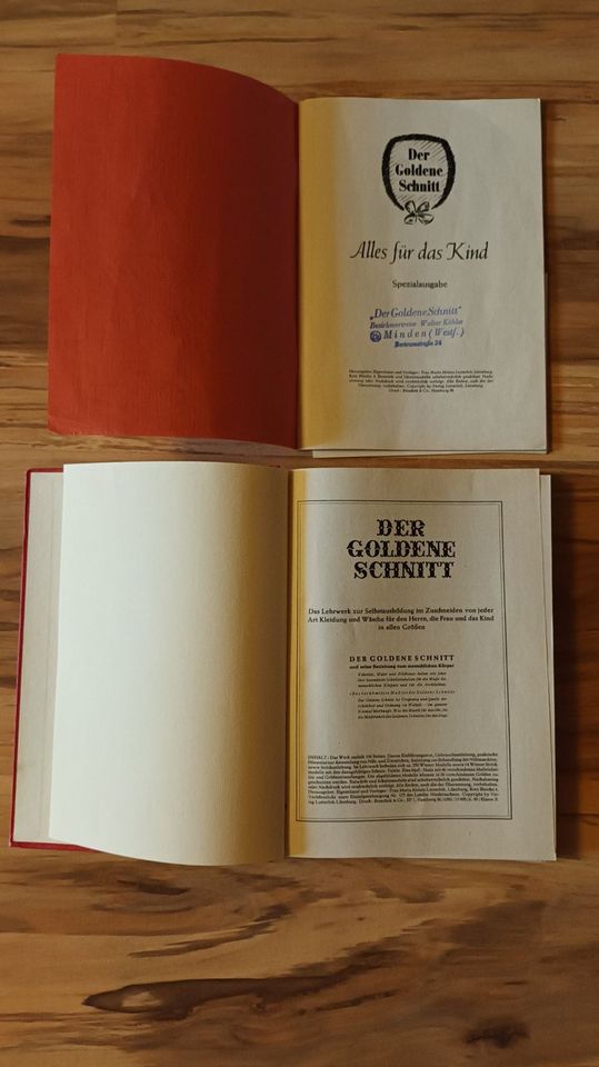 Antikes Buch um 1940 "Der goldene Schnitt" Lutterloh + Zusatzheft in Mainhardt