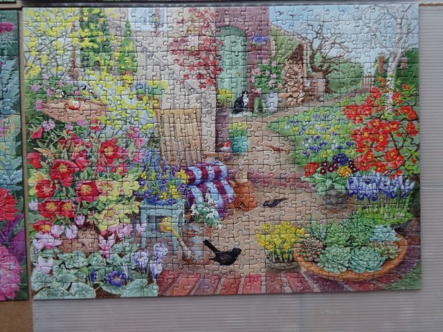 Ravensburger Puzzle 4x 500 Teile UK Happy Days No.4 Blumen Garten in Lingen (Ems)