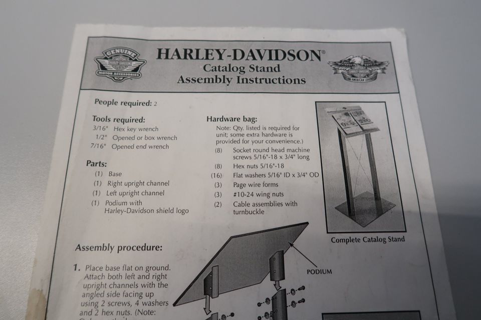 Original Harley Davidson Katalog Ständer DIN A4 Werbung Display in Lastrup