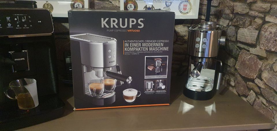 Siebträger Kaffeemaschine Espresso Krups  Virtuoso Neuwertig in Katzenelnbogen