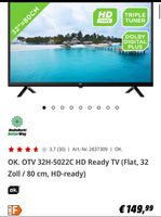 NEU Fernseher HD Ready TV 32 Zoll / 80 cm Hessen - Mittenaar Vorschau