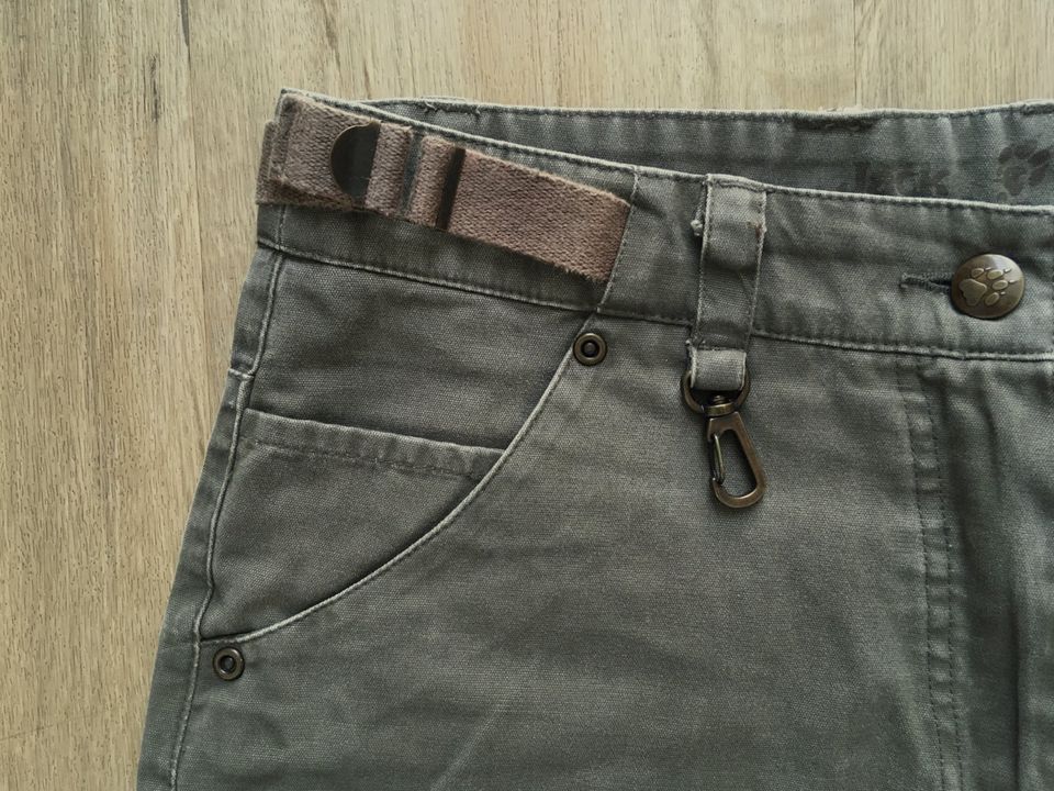 Jack Wolfskin 3/4-lange Cargohose in Khaki, Gr. 38 in Witten