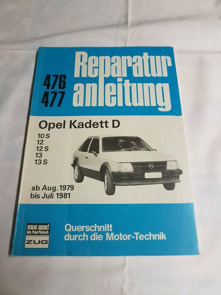 Reparaturanleitung 476/477 Opel Kadett D 1,0S,12,12S,13 und 13S in Udenheim