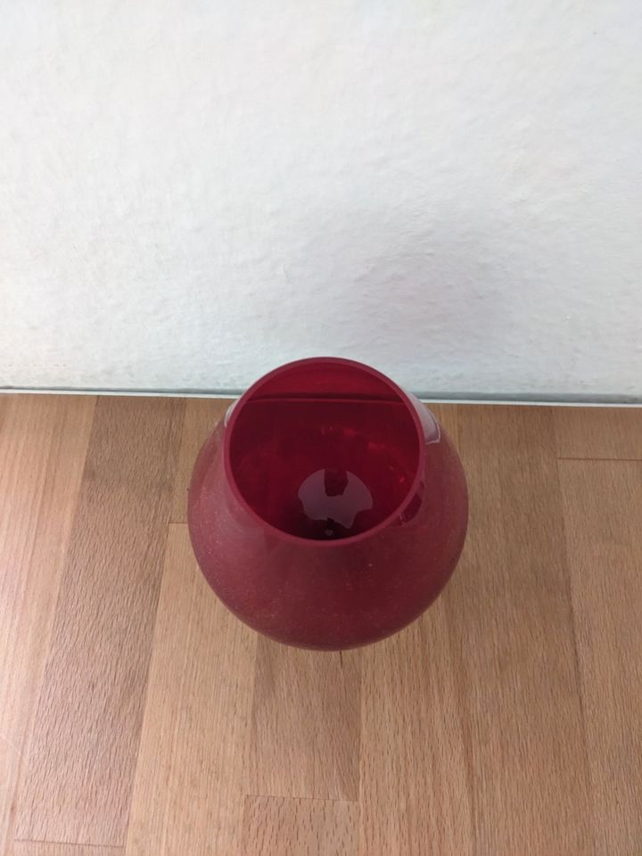 kleiner Cognacschwenker, Vase, Dekoglas in rot in Berlin