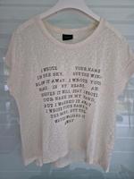 Vila Shirt Gr. S 36 Creme schwarz Bauchfrei Herz durchsichtig Hessen - Kassel Vorschau