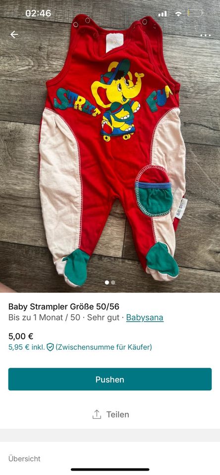 3x Jungen Babystrampler Größe 50/56 in Roßdorf