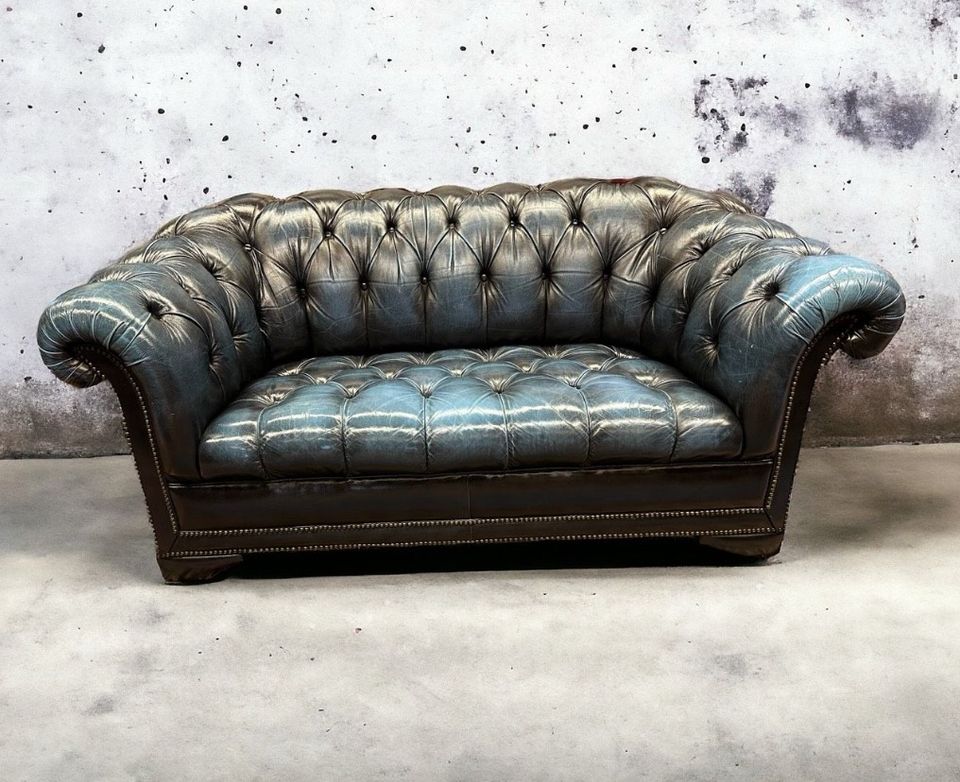 Vintage Sofa Couch Chesterfield Ledersofa in München