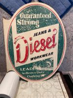Vintage Diesel Jeans Werbeschild, großes Metallschild ! Nordrhein-Westfalen - Mechernich Vorschau