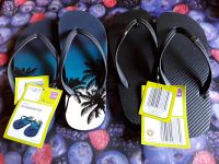 2 x Flip Flops Badeschlappen Zehensandalen Gr 37/38 bunt/schwarz Wuppertal - Elberfeld Vorschau