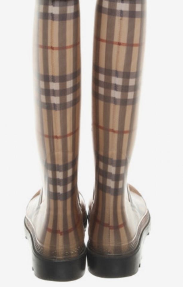 NP299€ Luxus Burberry Gummistiefel Regen-Stiefel Karo 39,5 in Erfurt