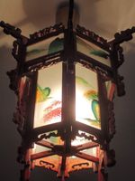 Chinesische Deckenlampe, schwarz-bunt mit Glaseinsätzen Nordrhein-Westfalen - Troisdorf Vorschau