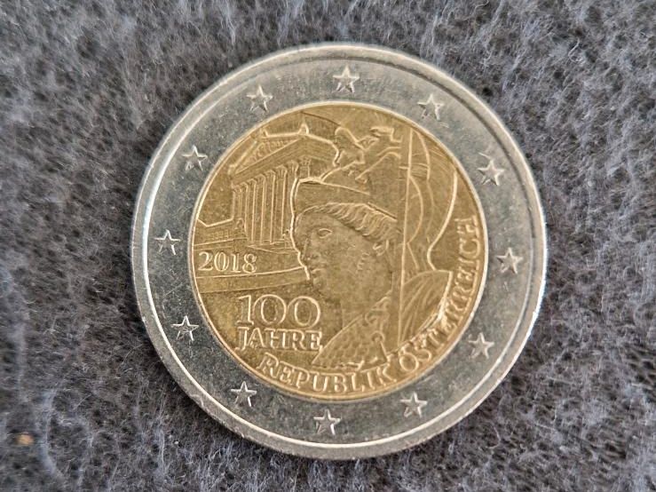 2 Euro 100 Jahre Republik Österreich fehlprägung in Berlin