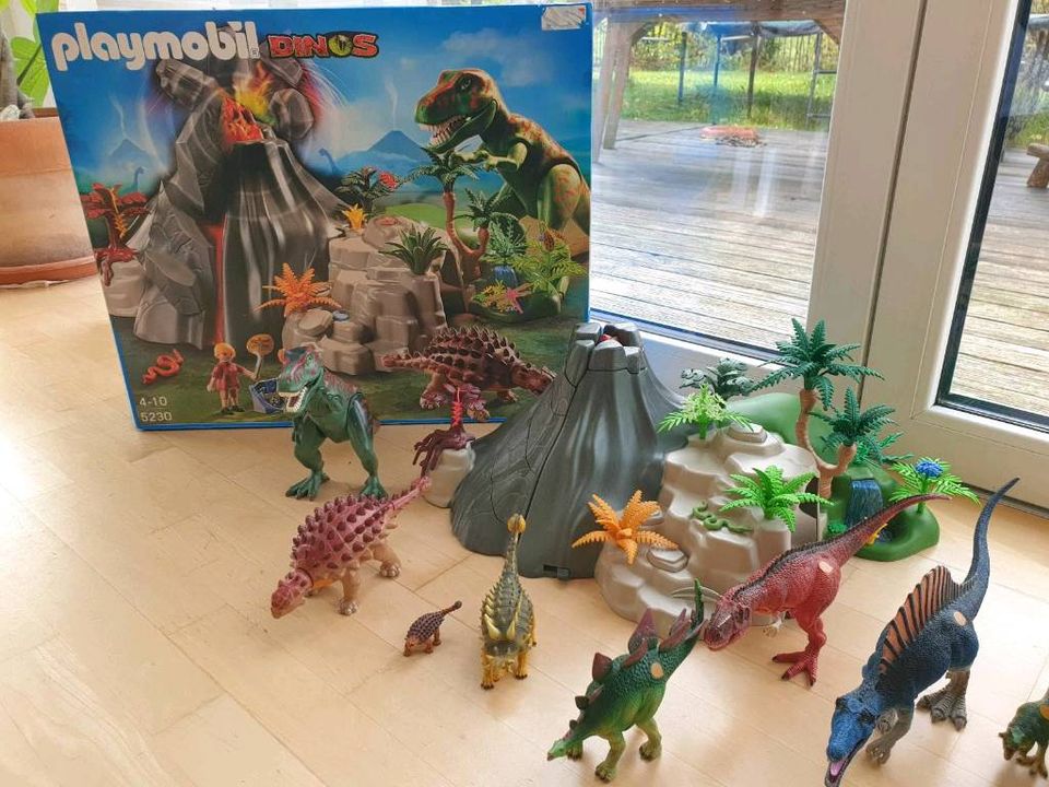 Dinosaurer Sammlung riesig: Schleich, Tiptoi, Playmobil + Vulkan in Waltenhofen