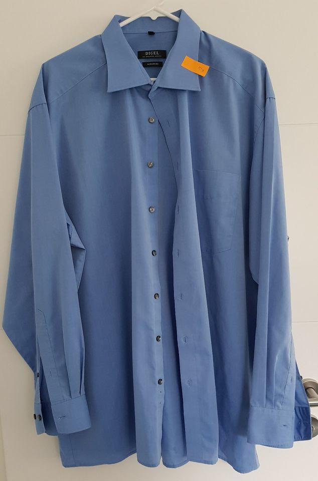 Digel non iron Langarm 46, blau wie neu, Herren Hemd Nr. 2 in Lorch