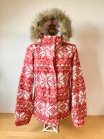 Roxy Skijacke Jacke Design Norweger Strickmuster rot weiß L Bayern - Ustersbach Vorschau