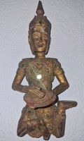 Holzfigur Musiker-Buddha asiatische Thai-Figur handgeschnitzt Nordrhein-Westfalen - Schwerte Vorschau