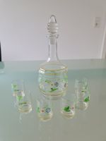 ANTIK! Wunderschöne Glaskaraffe mit 6 Gläsern Handbemalt um 1900 Hessen - Greifenstein Vorschau