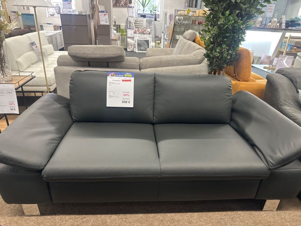 Sofa, Couch, Ledersofa, 3-Sitzer statt 1199€ in Leipzig