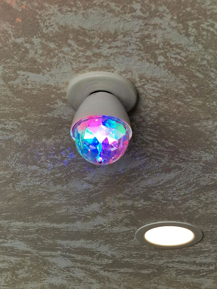 LED Lampe Discokugel Motor 3W E27 RGB Multicolor Farbwechsel in Essen