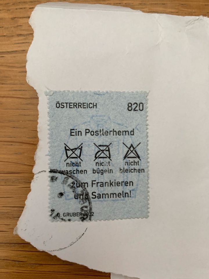 Briefmarke Österreich „Postlerhemd“ in Bremen