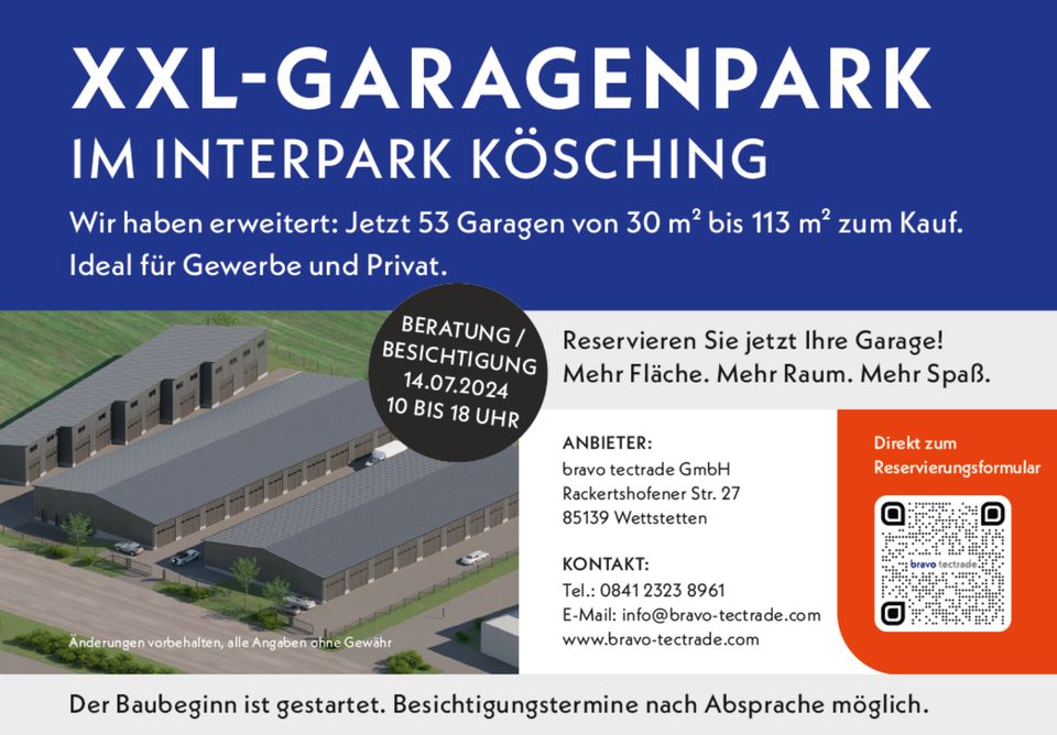 Garage Halle Lager Interpark Kösching Privat & Gewerbe in Ingolstadt