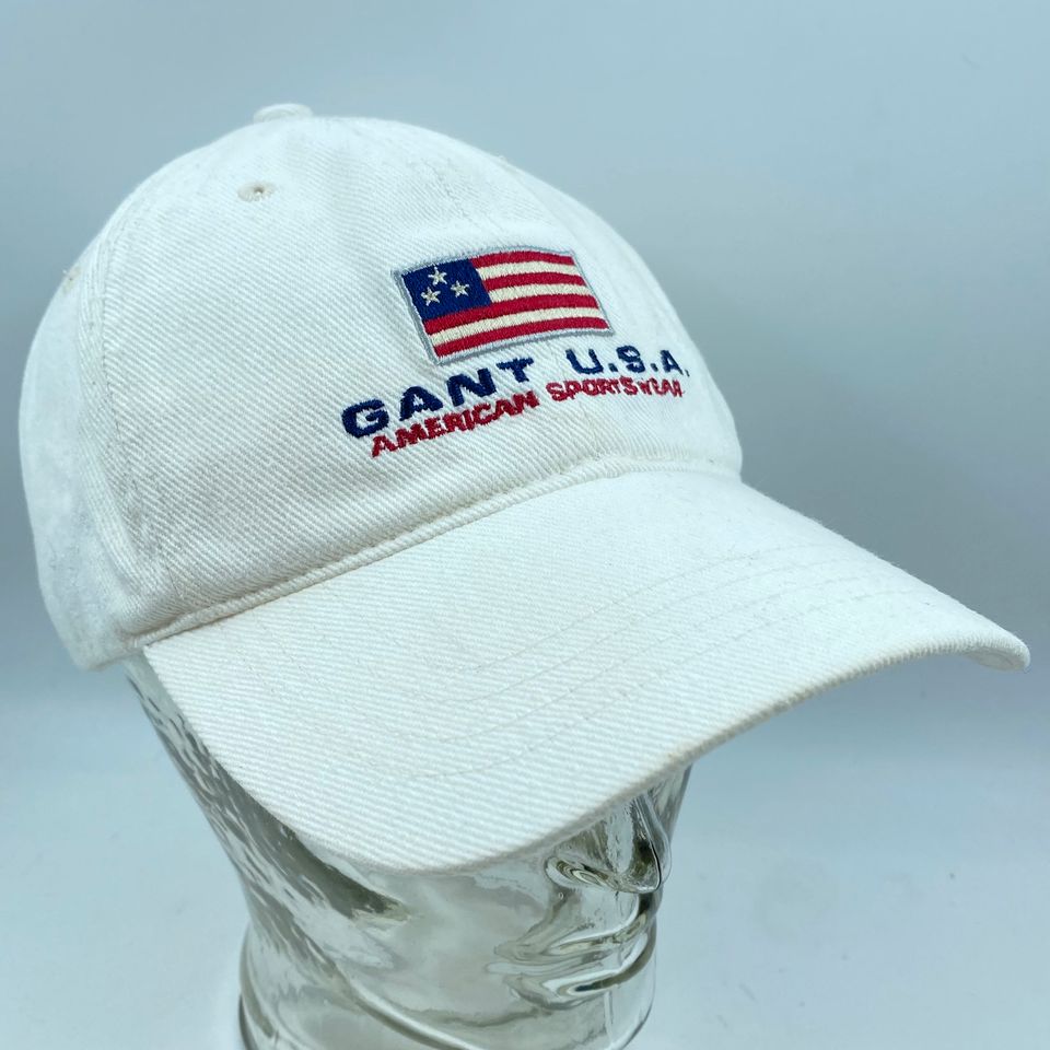 Vintage Gant USA Cap Kappe Weiß 90er 90s y2k Retro in Gronau (Westfalen)