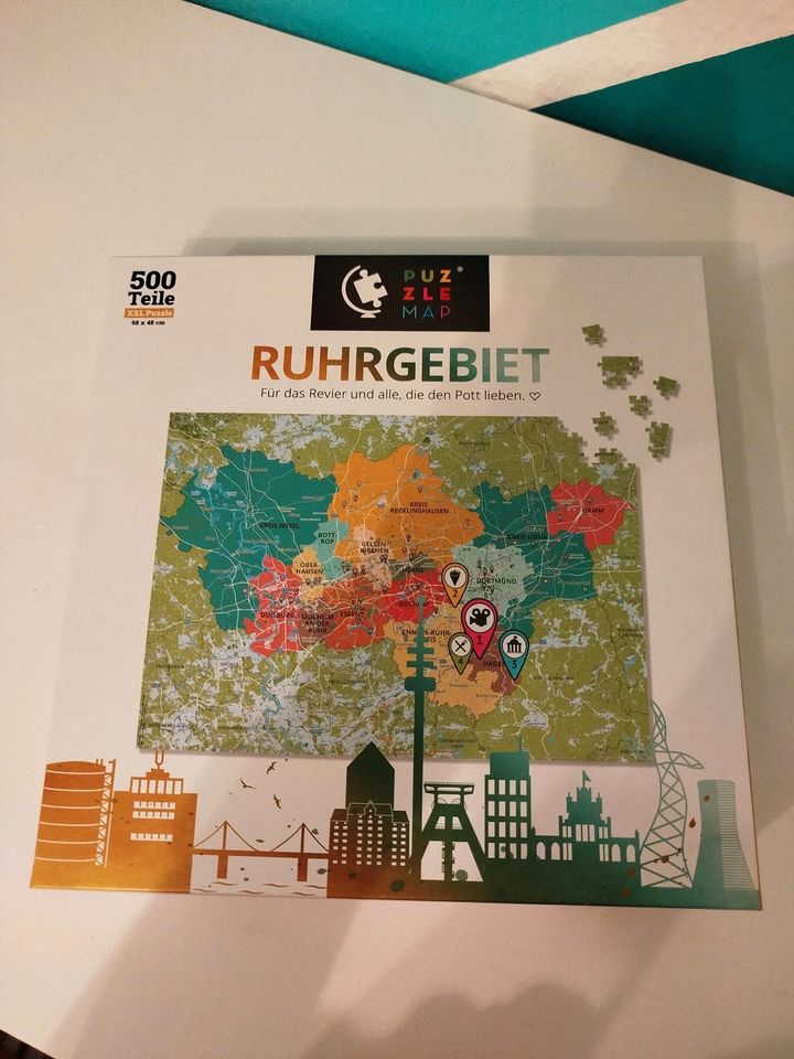 Puzzlemap Ruhrgebiet Puzzle 500 Teile in Kalkar