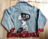 Jeansjacke, asiatisch, handbemalt, Unikat Hessen - Hofgeismar Vorschau