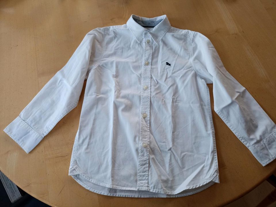 Hemd langarm weiß in Größe 122 in Wertingen