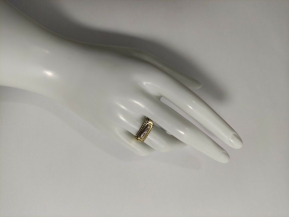 Antiker Trilogie Diamant Ring 585 Gold 14 k Art Déco in Reinstorf