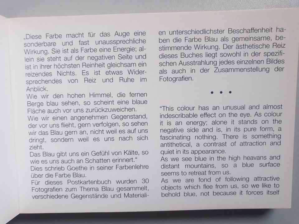 Postkartenbuch Blau 30 Postkarten Postcards, Farben Postcrossing in Hamm