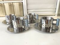 4 Alessi Teegläser-Halter Kaffeegläser-Halter mit 4 Untertellern Nordrhein-Westfalen - Kaarst Vorschau