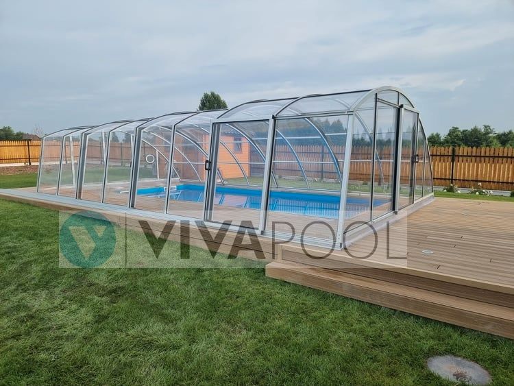 Poolüberdachung Optima ELOX 1270x520cm Cover clear Abdeckung in Frankfurt (Oder)