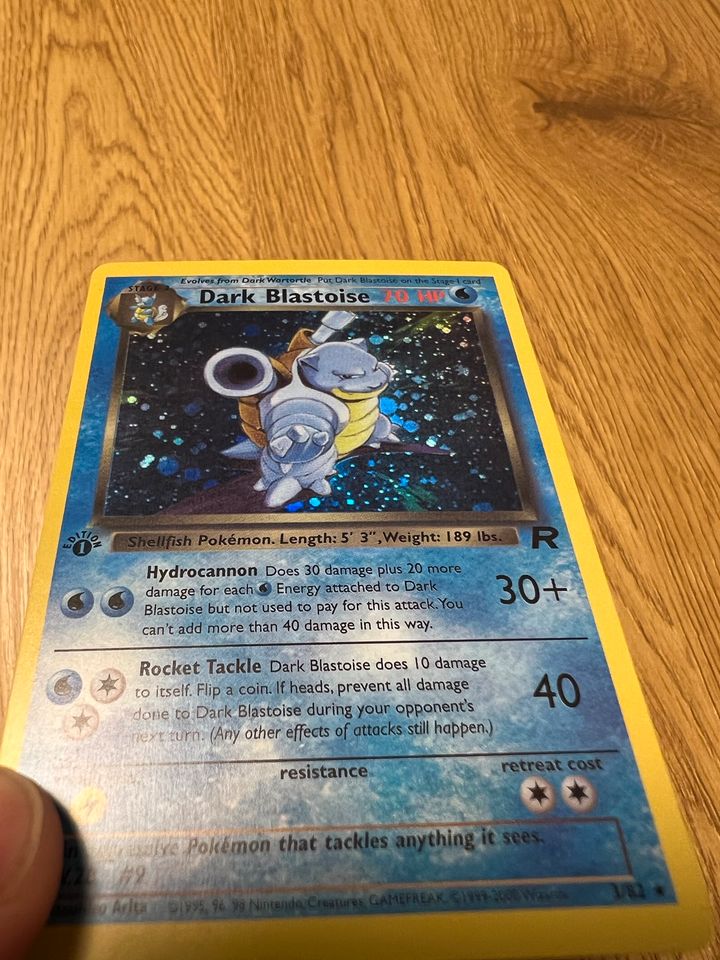 Pokémon Dunkles Turtok 1st Edition Foil Proxy in Essenbach