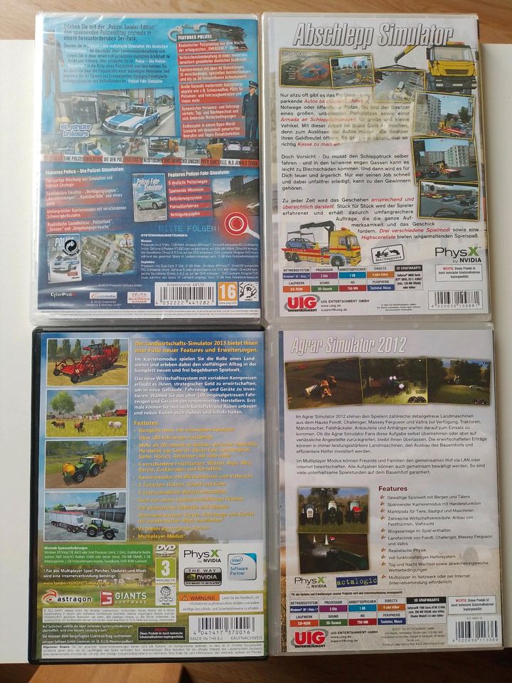 PC Spiele Simulator Polizei Agrar Landwirtschaft Abschlepp • BtBj in Neudenau 
