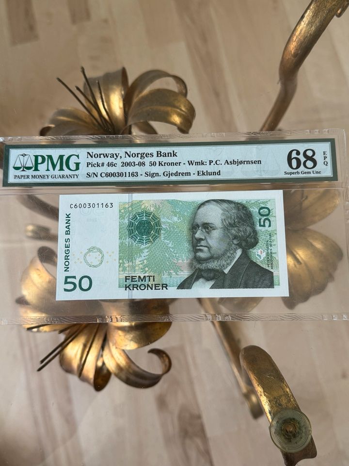 Norway, Norges Bank 50 Kroner 2003/08 Pick#46c PMG 68!!! in Bad Nauheim