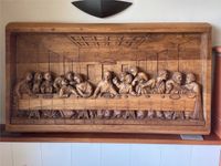 Holz‘ Schnitzerei Holzrelief Abendmahl ca. 120 x70 cm Bayern - Herrsching Vorschau