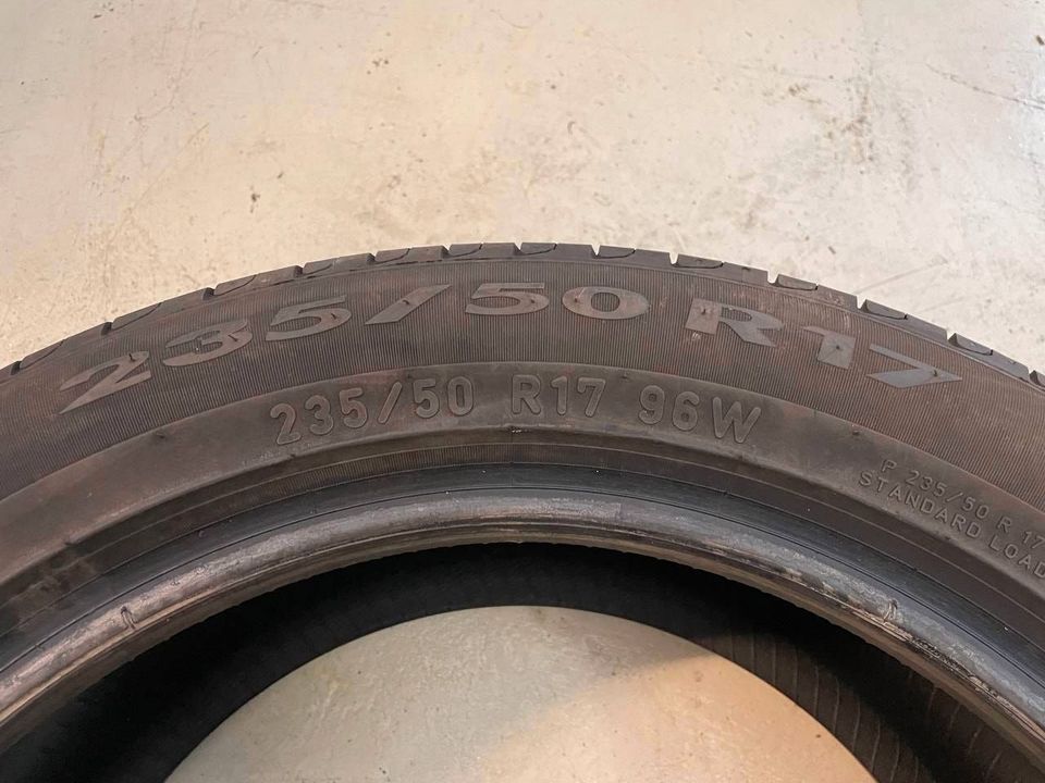 2 Sommerreifen 235/50/R17 96W 5,3mm Pirelli mit Montage #E105S in Hanau