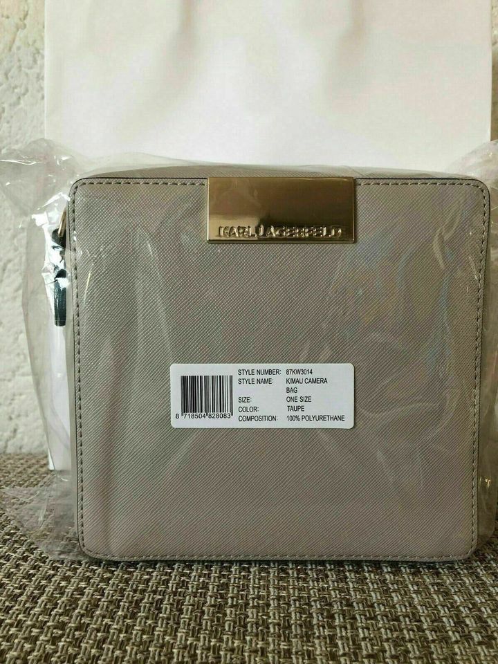 Karl Lagerfeld K/MAU Camera Bag Umhängetasche Beige NEU in Saarbrücken