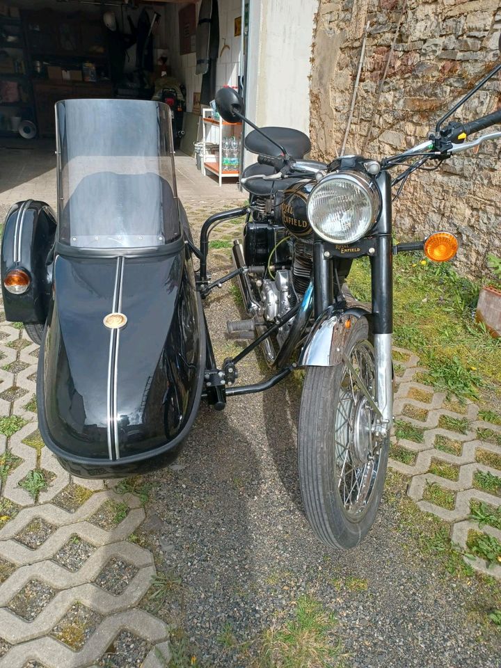 !Royal enfield Bullet 500 Gespann TÜV neu ca 5000 km in Hettstedt