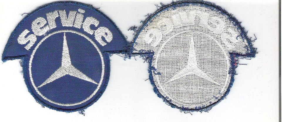 Aufnäher Patch Mercedes Service klein 12x10,5 cm in Schwarzenbach am Wald