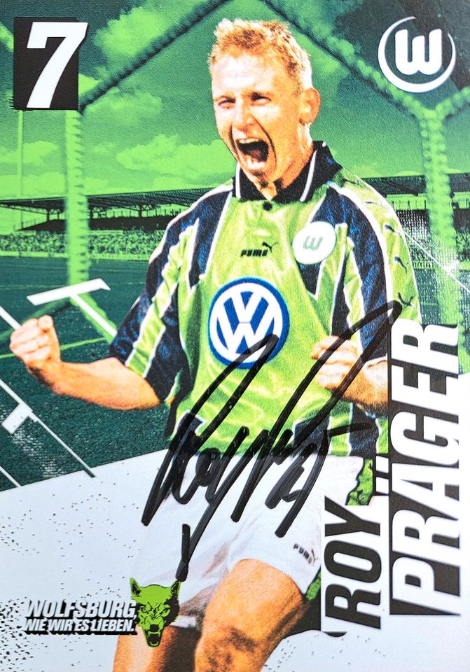 Roy Präger 2023/24 - VfL Wolfsburg - Handsignierte Autogrammkarte in Wülfrath