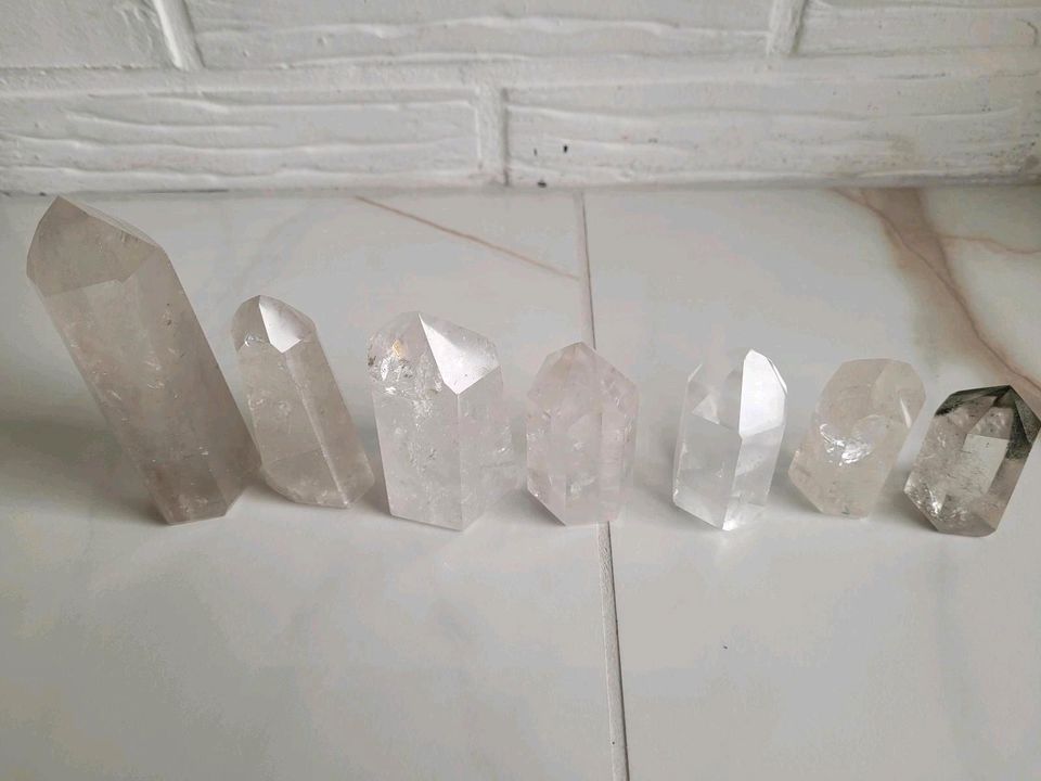 Bergkristall Spitzen, verschiedene Größen in Kirn